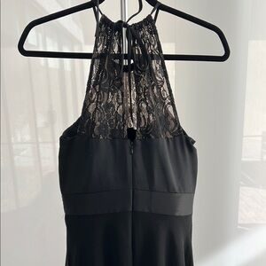 Max and Cleo Elegant Black Lace Evening Dress